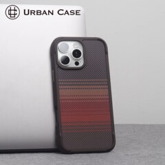 iPhone17ProMax用ケース、アーマーケブララパターン、Apple16カーボンファイバー耐衝撃保護カバー
