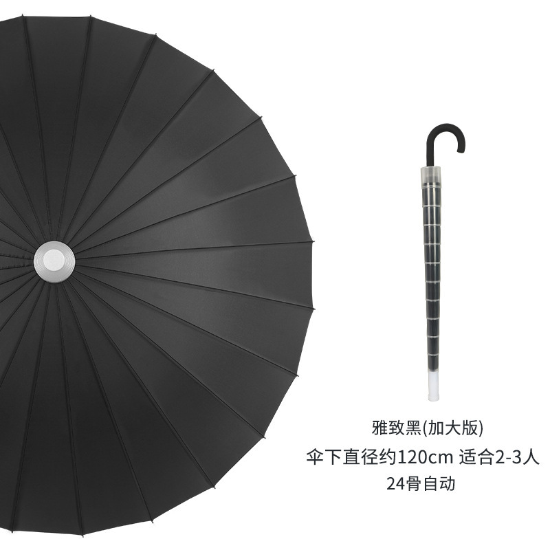 Automatic big umbrella, black double-layer tandem bike