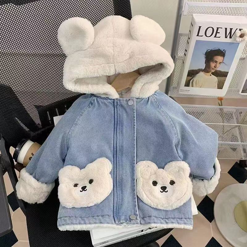 新款加棉加绒儿童外套棉服女宝宝女童秋冬保暖棉上衣洋气冬季棉袄|undefined