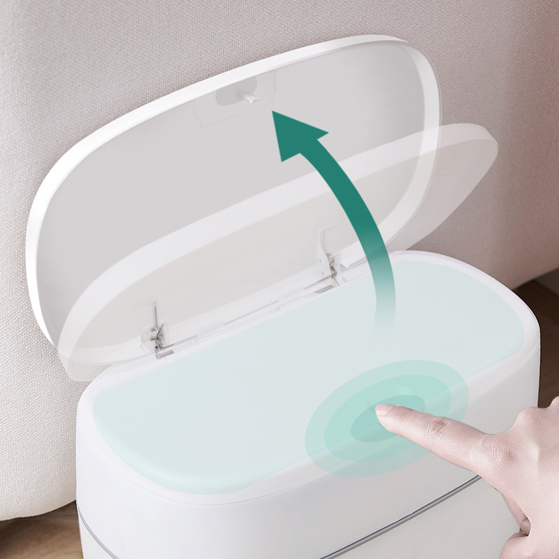 夹缝垃圾桶家用卫生间带盖创意客厅厕所按压开盖 洗手间厕纸篓