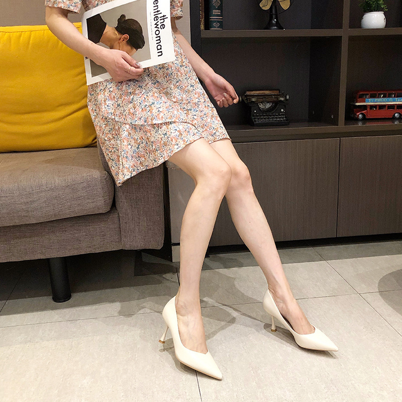 Schwarze Damen Pumps Mit Hohem Absatz Elegante Spitzschuhe_voghion.com