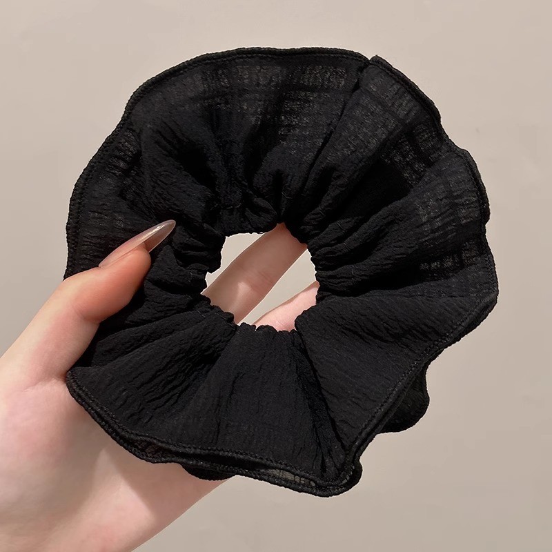 Pastoral viento intestino anillo de cabello mujer 2025 nuevo estilo de alta sensación bola de cabello cuerda de cabeza flor dulce princesa adornos de cabello cuerda