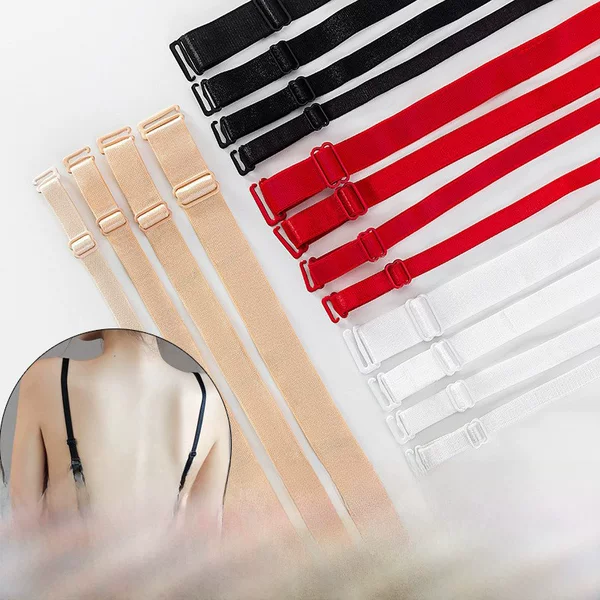 Cross-Border 13-Color Inner Wear Double Hook Bra Strap Replacement Elastic Band Non-Slip Colorful Women's Bra Strap