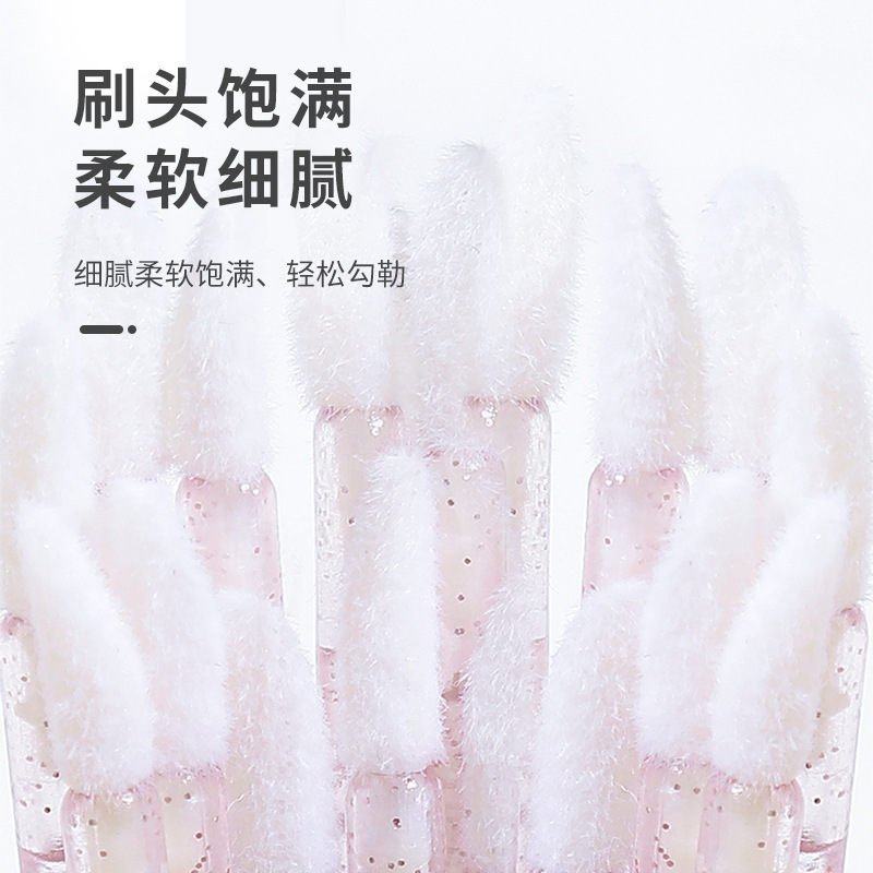 一次性水晶杆唇刷 好携带口红纯彩唇釉刷美妆工具 清洁慕斯刷唇刷|undefined