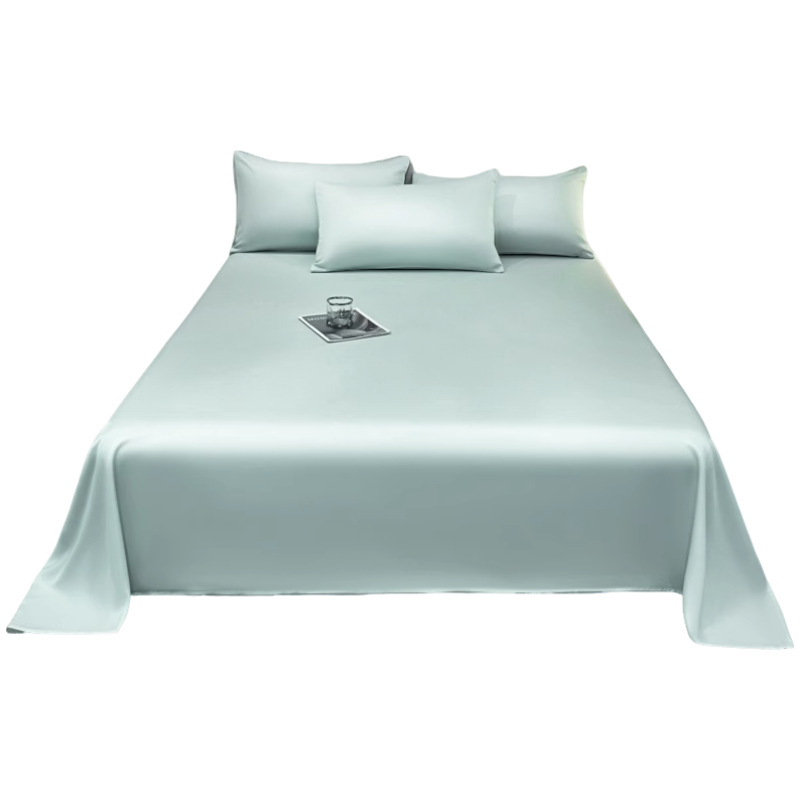 Nuevas sábanas de seda de una sola pieza de verano fresco edredón funda de almohada individual cama individual seda de hielo juego de seda de tres piezas 2025 nuevo