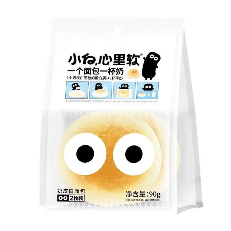 샤오바이 부드러운 밀크 스킨 흰빵 90g 오리지널 맛