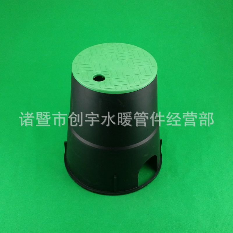 华可快速取水阀箱6寸10寸15寸绿化喷灌圆形塑料阀门箱绿盖阀门箱