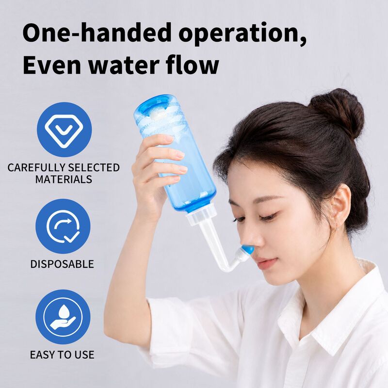 Cross-Border Amazon Nasal Wash Device for Home Use, Portable Nasal Wash Pot for Children and Adults, Automatic Nasal Wash Bottle with Saline Solution