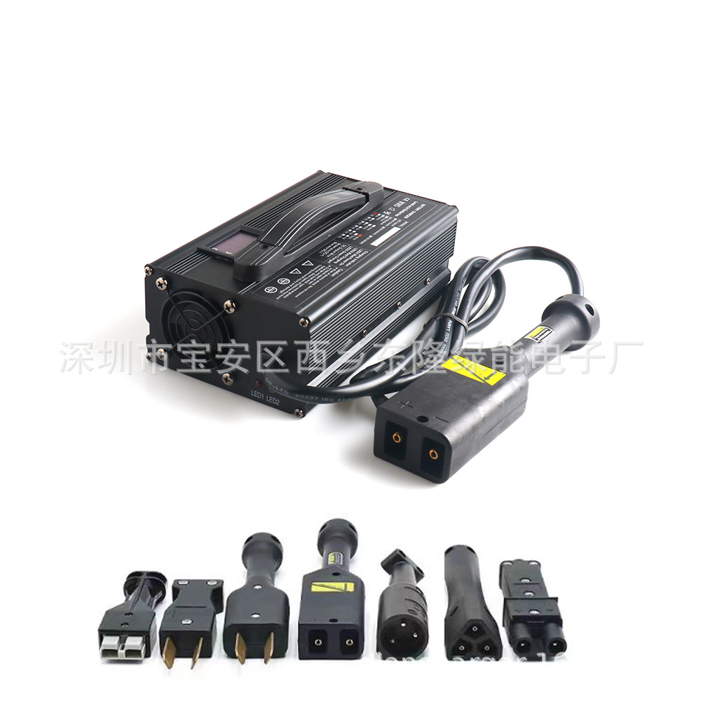 48V15A平角TXT110V美规Powerwise高尔夫球车专用充电器带LED显示
