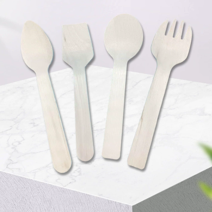  disposable tableware, wooden set