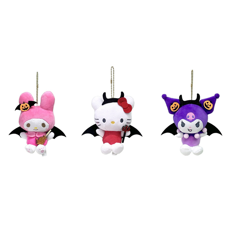 日系人気ハロウィーンクロミ三丽鴎kt猫美楽ティぬいぐるみキーホルダーペンダント|undefined