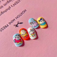 Tomoni Relief 1287 Trendy Adhesive Cute Nail Art Stickers, Japanese-Style 5D Nail Stickers – Featuring Shin Chan