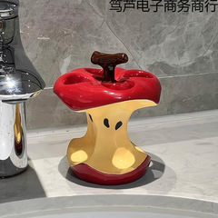 見栄えの良いアップル電動歯ブラシホルダーセラミックベースバスルーム歯磨き粉歯ブラシクリエイティブ収納ラックホルダー