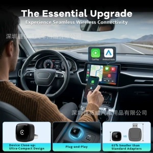 Simsiz CarPlay adapteri, Apple Auto 2-si 1-də, simlini simsizə çevirir