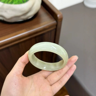 Jin Yutang Xinjiang Hetian Jade Wide Bracelet Ice Ice Run Water Head Full Bracelet Type Full Quality Good Strip Wide Foot