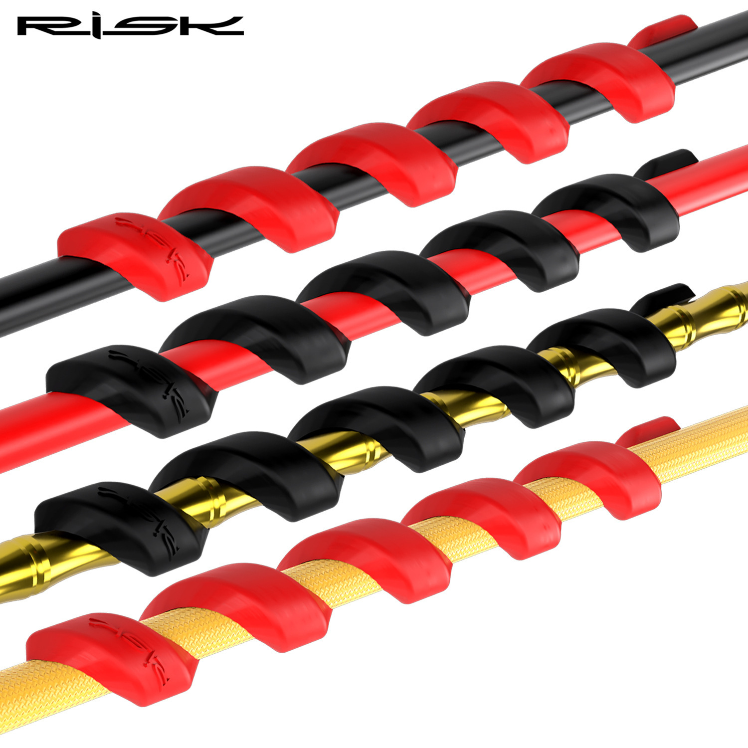 RISK Mountain Road Bike Frame Protective Cover Opening Wire Tube Spiral Rubber Cover Anti-scratch Anti-scratch Accessories