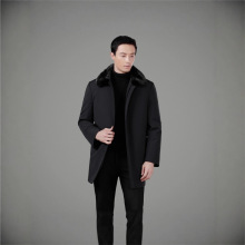 派克服男黄金貂内胆皮草尼克服高端男装商务大毛领可拆卸羽绒服男