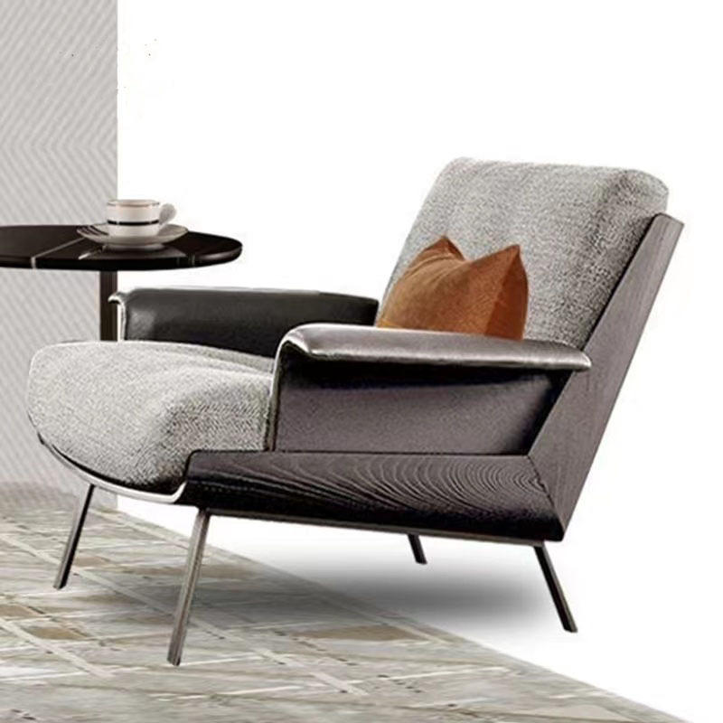 Daiki sofá individual lujo ligero perezoso sala de estar de madera maciza dormitorio silla de relajación balcón sillón diseñador en línea