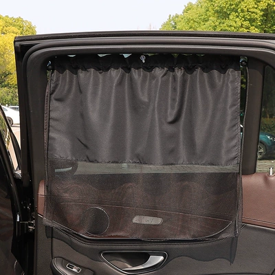 Car curtains universal mesh car sun protection - upgraded-black-stitching