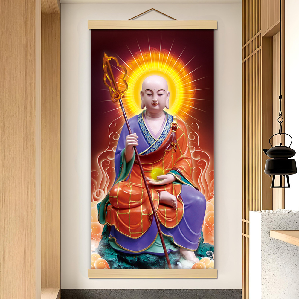 M23 Ksitigarbha Bodhisattva Scroll Hanging Picture of Buddha Hall