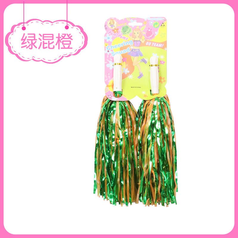Pompones de Cheerleading de Plástico con Mango Artesanal para Baile