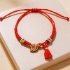 Fu Axe Tassel Flower Ball Red Rope