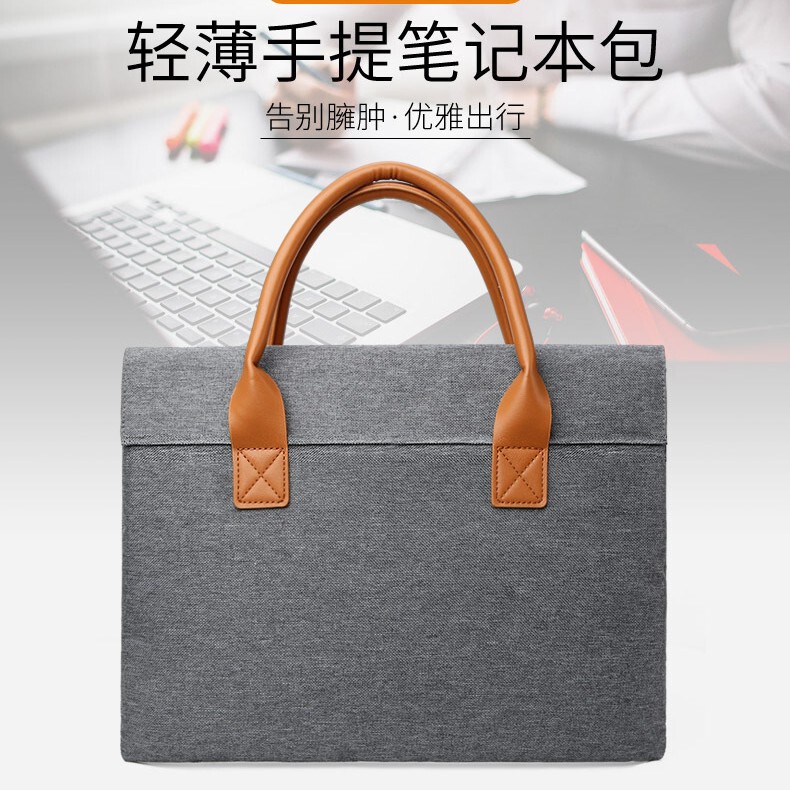 Business Meeting Leather Briefcase, Cross-Border Oxford Cloth Laptop Sleeve, Custom-Made Logo Printing Business Meeting Leather Briefcase, Cross-Border Oxford Cloth Laptop Sleeve, Custom-Made Logo Printing