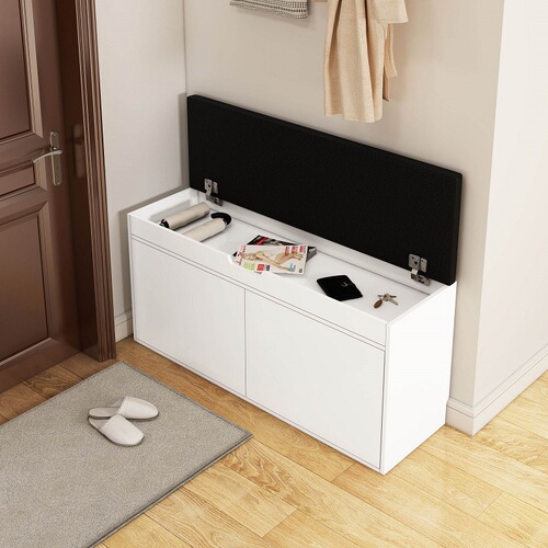 Flip-open shoe-changing stool at the door, multi-layer shoe rack, household dust-proof simple storage stool, multi-functional seated storage shoe cabinet