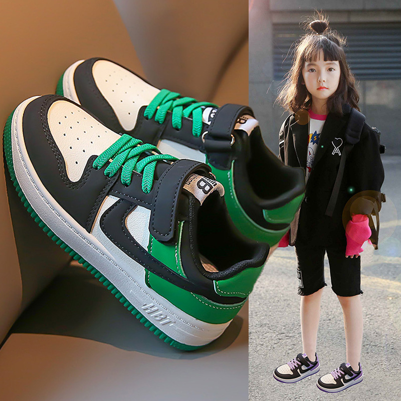 Zapatos para niños 2022 otoño nuevos zapatos de tablero bajo para niños zapatilla de deporte color a juego medio y grande niños niñas zapatos Casuales