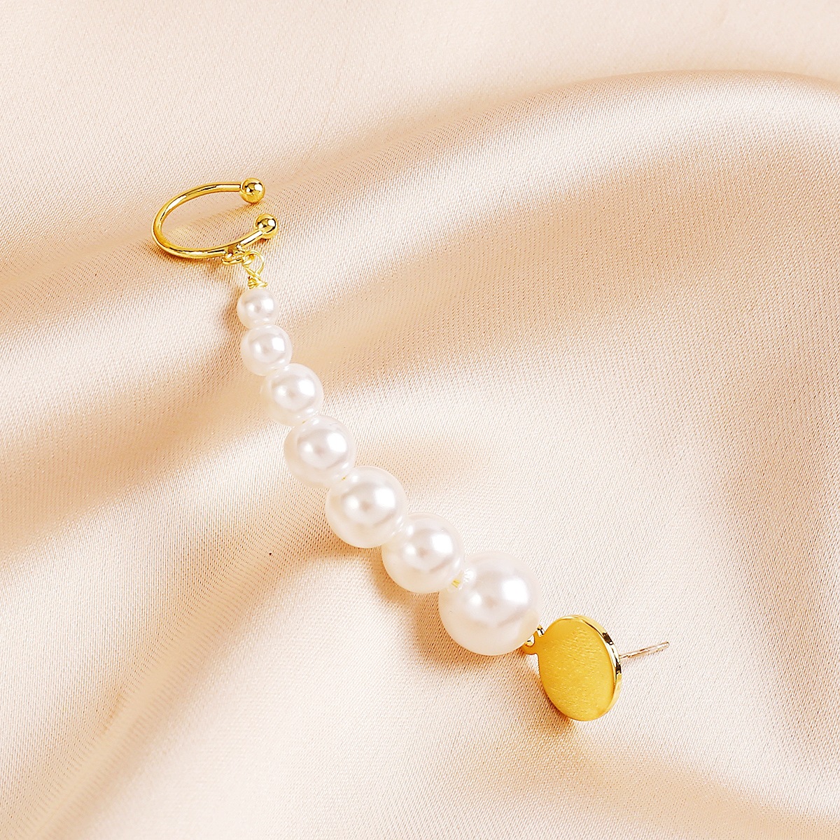 Korean Style Rear-hanging Pearl Non-pierced Long Ear Bone Clip display picture 4