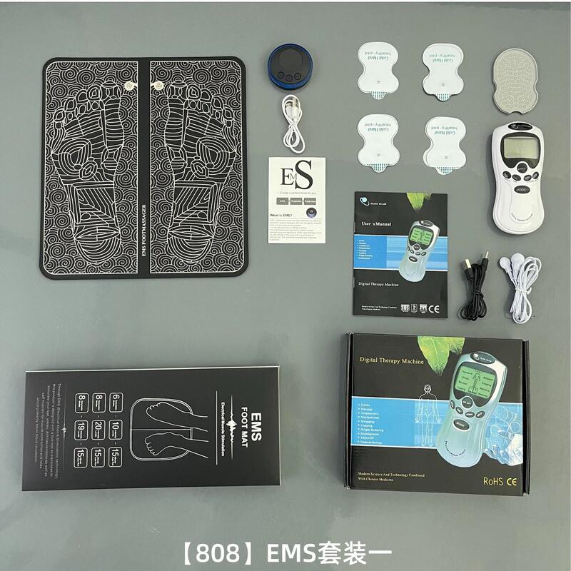 多機能EMS電気パルス足裏マッサージパッド、頸椎経絡マッサージパッチ、パルス理学療法フットパッド、電子パルス|undefined