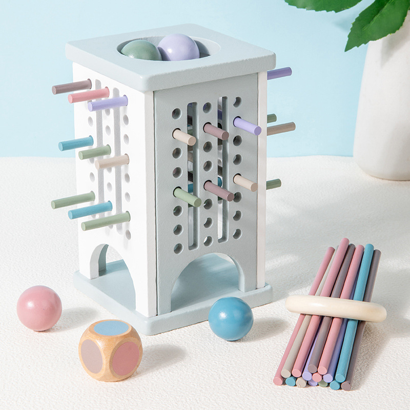 Niños dibujan palo de madera balance juego palo de jardín de infantes entrenamiento de concentración juego de mesa pensamiento lógico puzzle juguete interactivo