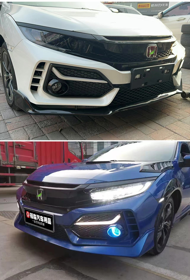 Applicable to the 10th generation Civic typer surrounding 16-21 Civic modified tr large surrounding front bar net tail wholesale