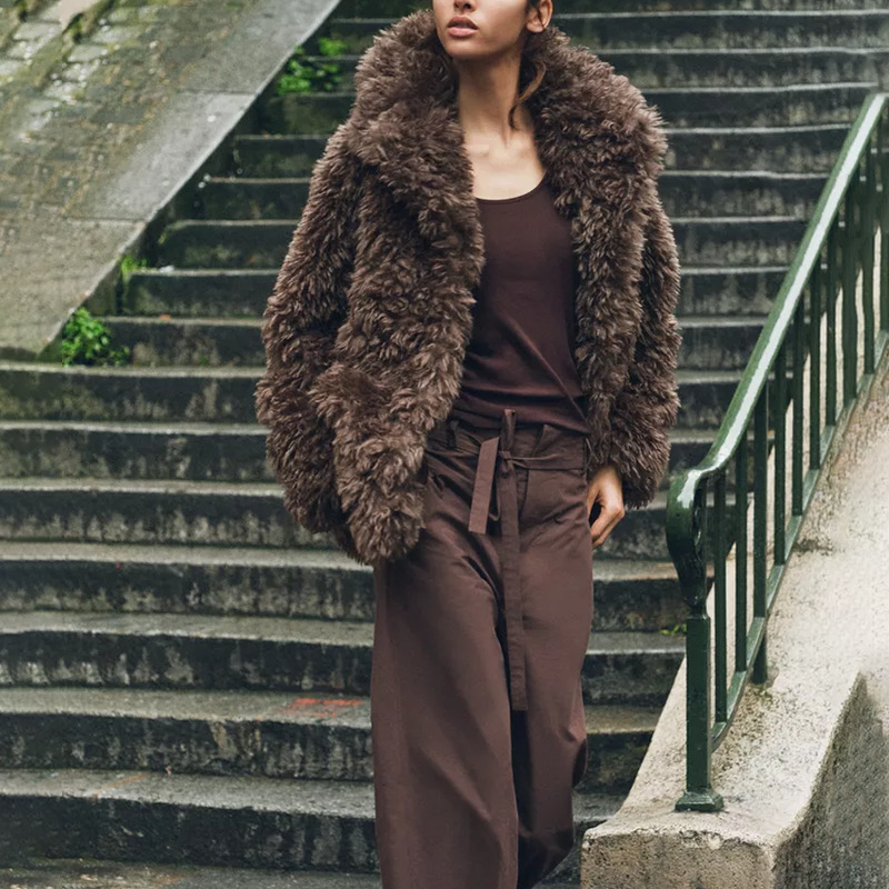 Autumn elegant solid color velvet jacket for leisure