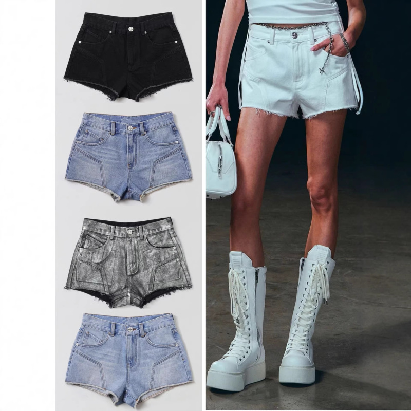 Sk Wilderness Phantom Low Waist Denim Shorts L Summer Trendy Hot Girl Pants 26