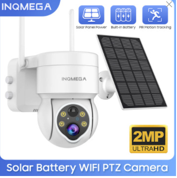 Cámara panorámica de baja potencia solar al aire libre caliente transfronteriza del monitor 360 ° PTZ WiFi de la bóveda image 7