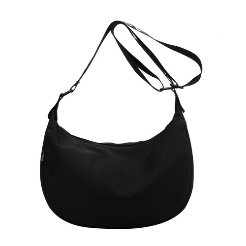 2024 new Korean version ins simple nylon cloth crossbody bag for women fashionable shoulder dumpling bag student shoulder bag trendy