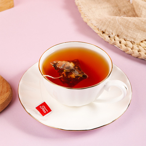 Rose lychee black tea triangle tea bag chasing drama business trip lychee black tea fruit tea health tea bag wholesale