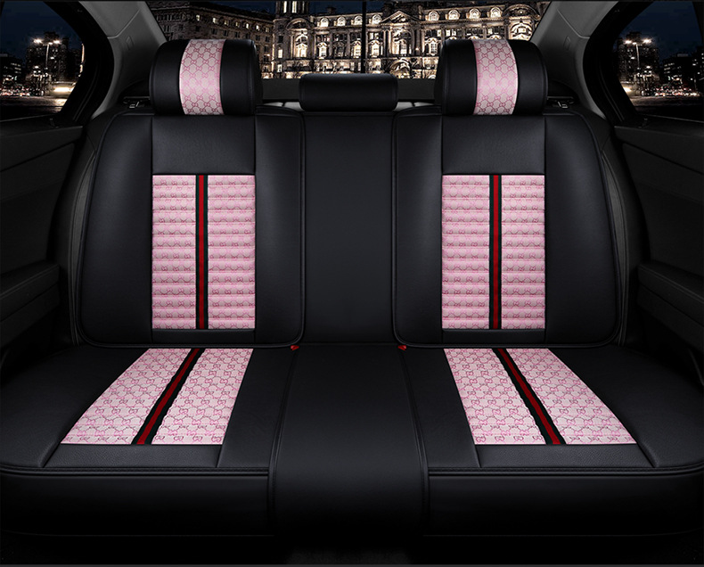 Cross-Border Car Seat Cover, Universal for All Seasons, Fully Enclosed Universal Cushion Cover, Comfortable and Breathable Car Interior Cushion Seat Cover
