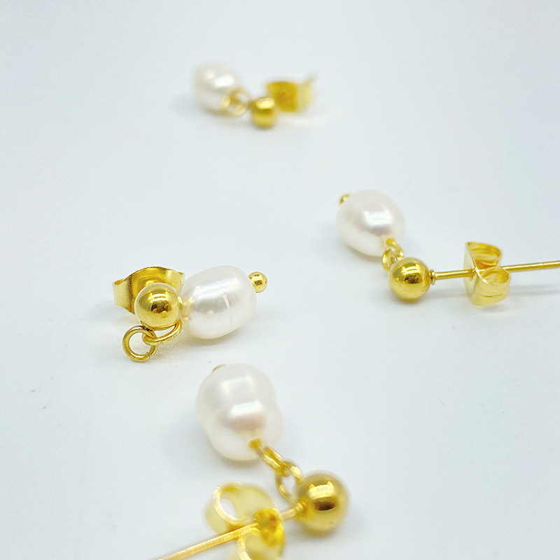 Boucles D&#39;oreilles En Perles Ovales Rétro Ovales En Gros Nihaojewelry display picture 6