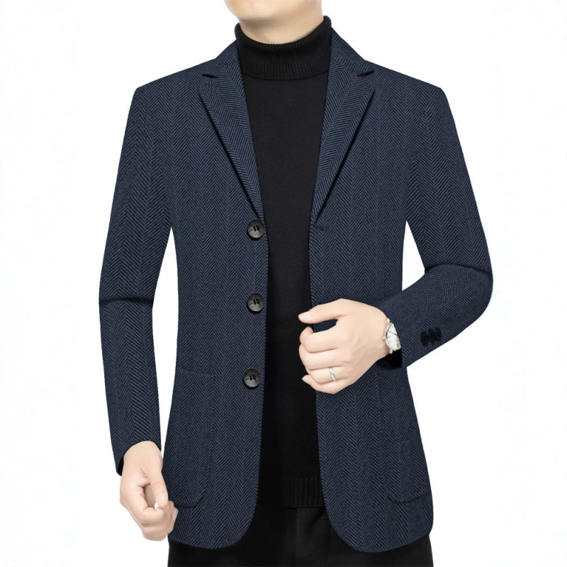 2026 Autumn New High-End Men's Jacket, Versatile for Commuting, Business Casual Slim Fit Suit for Young and Middle-Aged Men, Trendy Single Jacket