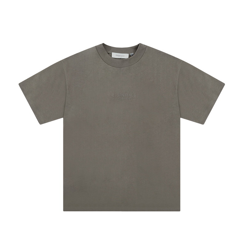 Fog fear of god複線essentials小標植毛アルファベット男女丸襟半袖tシャツ夏