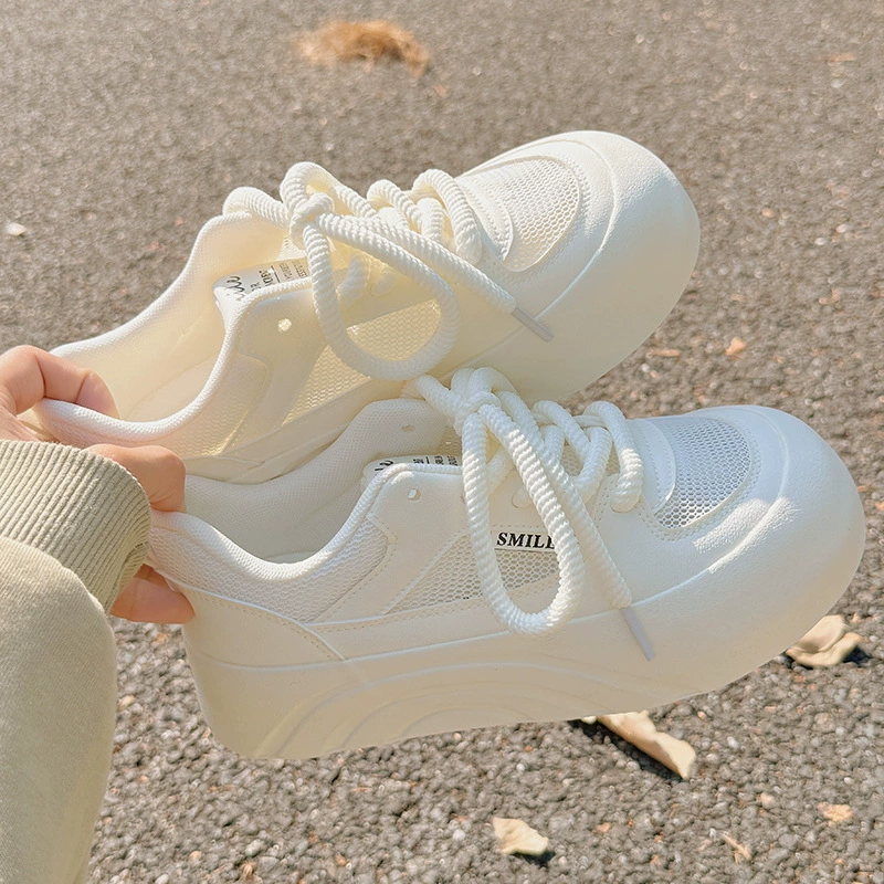 Summer white shoes, footwear, universal sports shoes platform