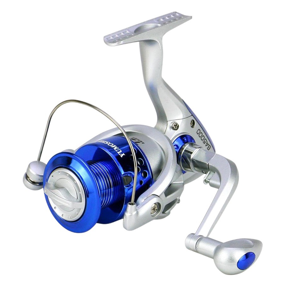 Carrete de pesca SA1000-7000 carrete de pesca mar Polo rueda giratoria cabeza de plástico plata azul