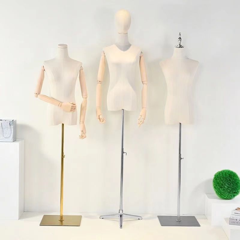 Korean Clothing Store Model Props Female Half-Body Women's Clothing Window Mannequin Clothes Display Stand Wedding Dress Model Shelf