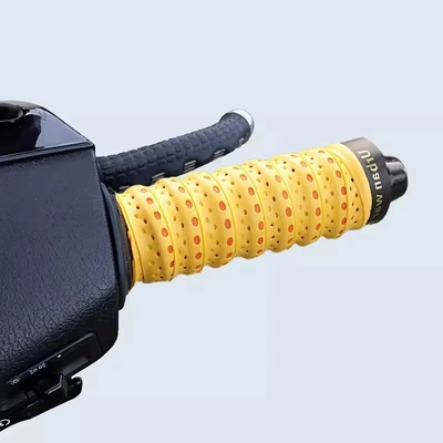 Motorcycle Handle Cover and electric vehicles, universal single and - motorcycle-handlebar-grip-yellow-orange-1-piece-packaged-in-a-bag
