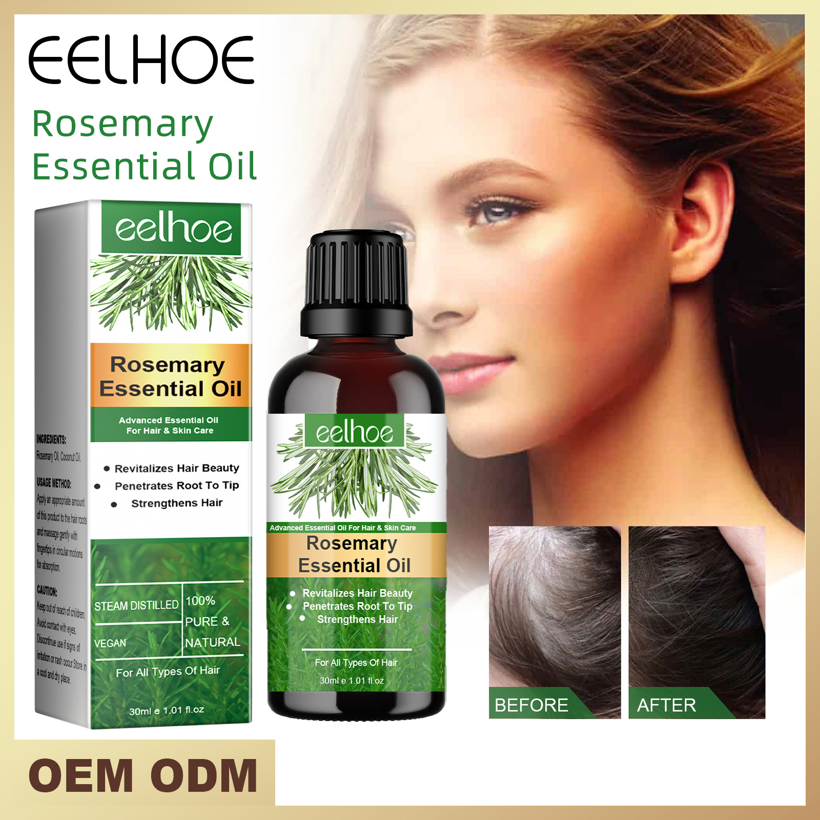 Rožmarin za preprečevanje izpadanja las, osvežitev, nego, glajenje, nego gostih las, bistvena nega lasišča_voghion.com