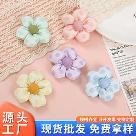 秋冬款立体充棉小花服装辅料五瓣花手工发饰头饰装饰花朵直发饰品