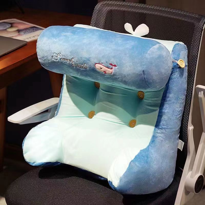 Almohada de noche bolsa suave cojín grande de dibujos animados almohada sofá invierno cintura soporte cojín lindo almohada extraíble y lavable al por mayor