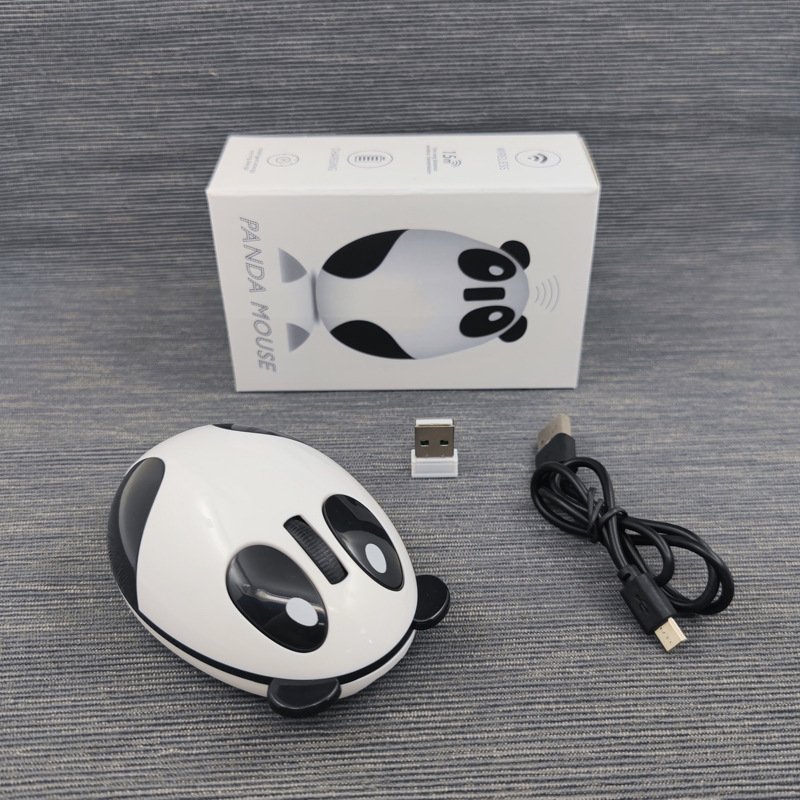 工場現物充電漫画パンダマウスかわいい静音無線マウス電気商供給源プレゼントノート|undefined